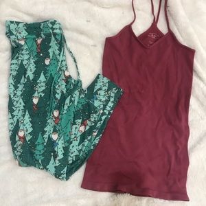 Xhilaration Target Womens Santa Pants set Size M